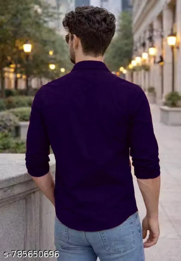 Lets_Shine_Cotton_Solid_Shirt_For_Man_Violet