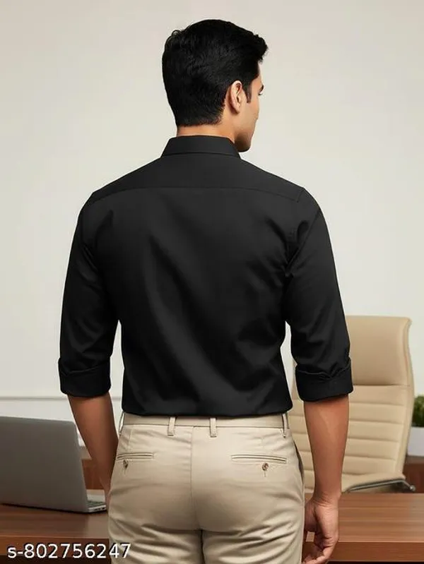 Men_Solid_Casual_Shirt_Full_Sleeve_Regular_Fit_Shirt_For_Men_Black