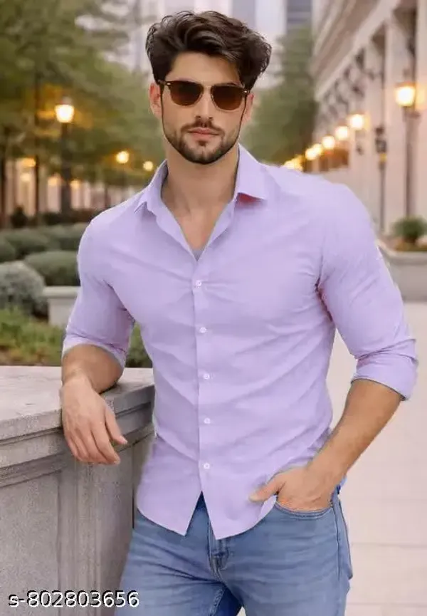 Men_Solid_Casual_Shirt_Cotton_Blend_Solid_Men_S_Shirt_Full_Sleeve_Regular_Fit_Shirt_For_Men_Lavender
