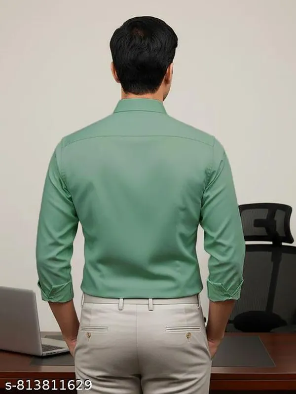 Seagreen_Cotton_Regular_Fit_Full_Sleeve_Casual_Shirt_For_Men