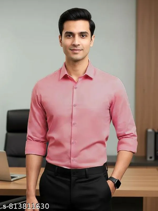 Men_Solid_Casual_Shirt_Full_Sleeve_Regular_Fit_Shirt_For_Men_Coral