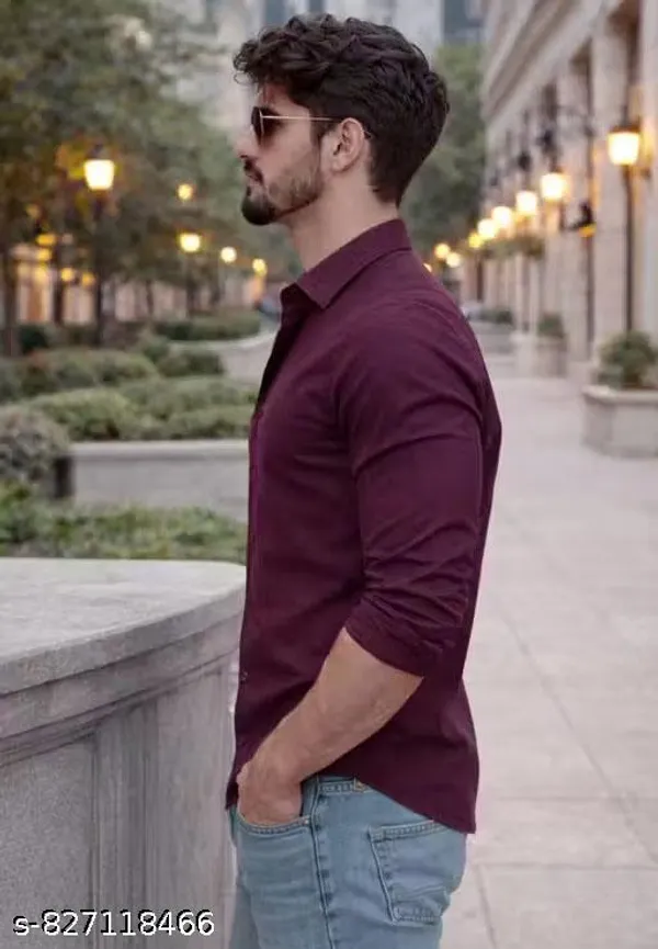 Lets_Shine_Men_Solid_Casual_Shirt_Pack_Of_2_Full_Sleeve_Regular_Fit_Shirt_For_Men_White_Wine