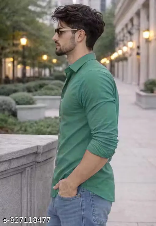 Lets_Shine_Men_Solid_Casual_Shirt_Pack_Of_2_Full_Sleeve_Regular_Fit_Shirt_For_Men_White_Seagreen