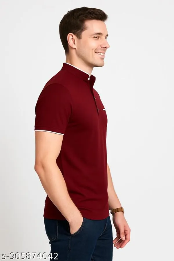 Men_Solid_Mandarin_Collar_T_Shirt_Pack_Of_3_Half_Sleeve_Stylish_Casual_Slim_Fit_T_Shirts_For_Men_Colour_Black_Mroon_Yellow