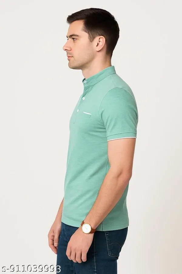 Men_Solid_Mandarin_Collar_T_Shirt_Pack_Of_3_Half_Sleeve_Stylish_Casual_Slim_Fit_T_Shirts_For_Men_Colour_White_Seagreen_Mroon