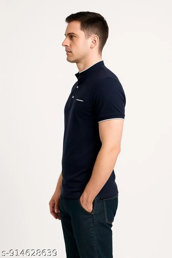 Olive_Navy_Blue_And_Yellow_Cotton_Slim_Fit_T_Shirt_For_Men_Pack_Of_3