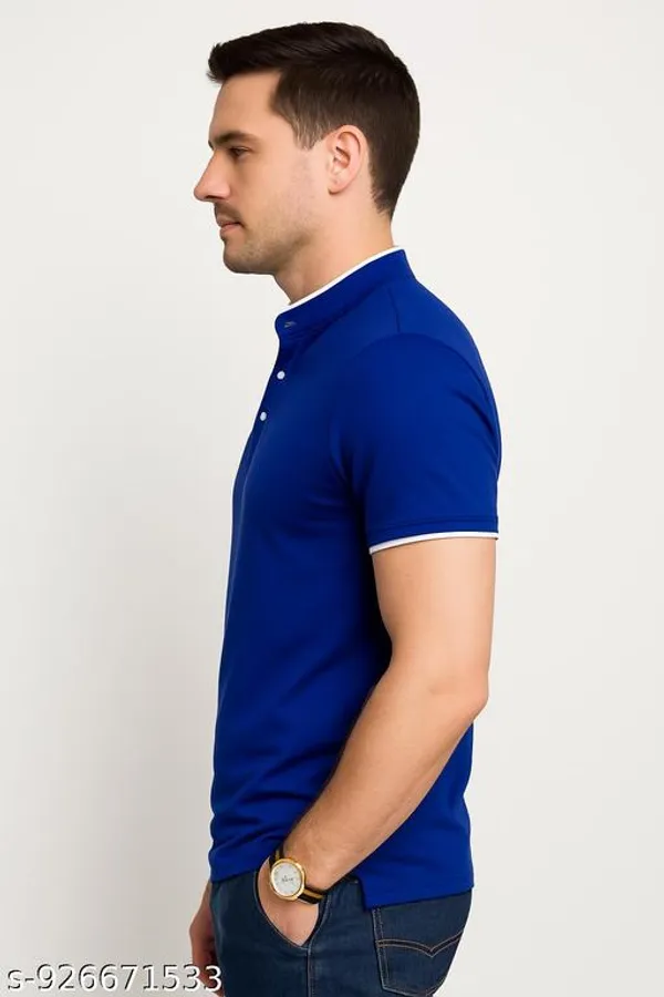 Men_Solid_Mandarin_Collar_T_Shirt_Pack_Of_2_Half_Sleeve_Stylish_Casual_Slim_Fit_T_Shirts_For_Men_Colour_Blue_Seagreen