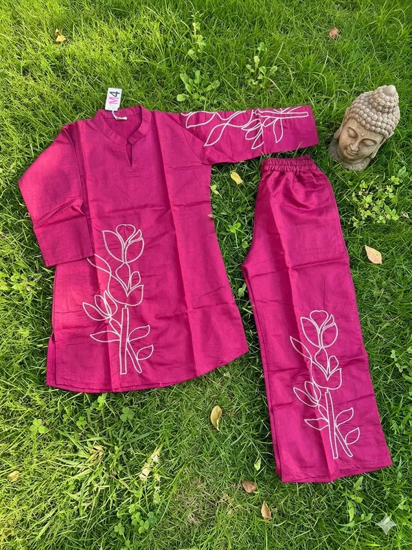 Pink_Cotton_Co_Ord_Set_For_Women