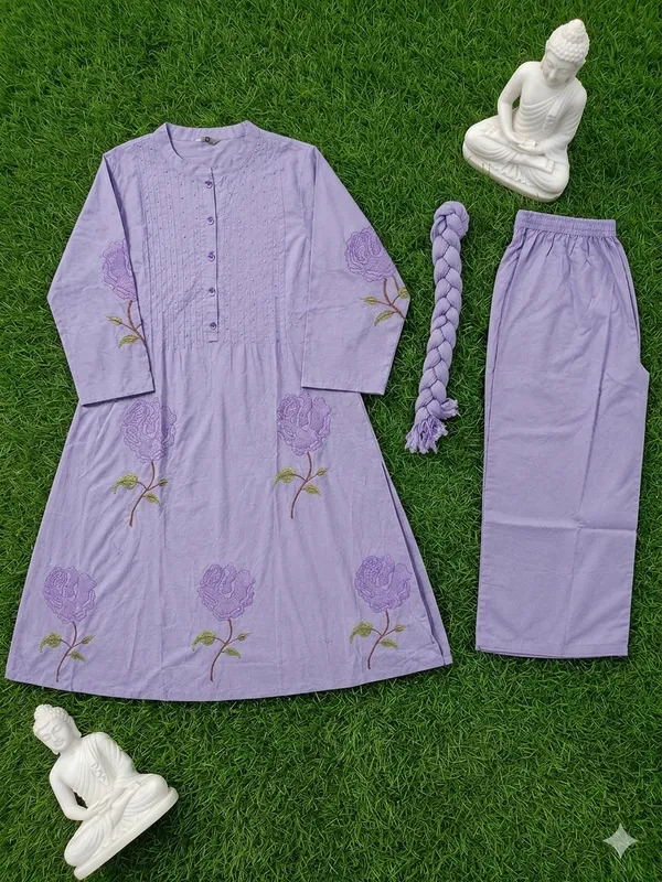 Purple_Cotton_Kurti_Set_For_Women