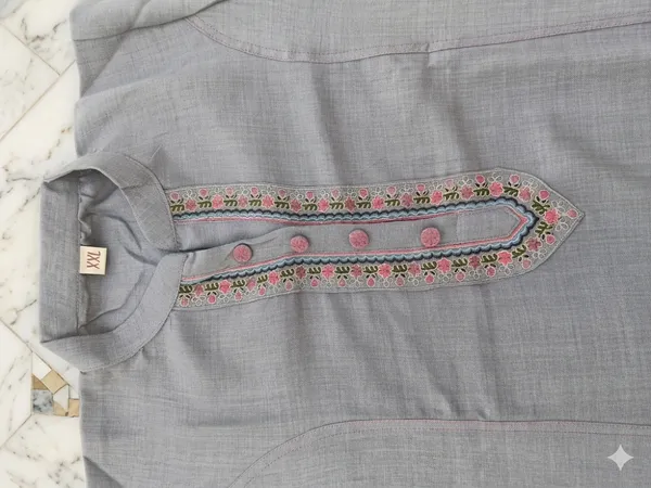 Grey_Cotton_Kurti_Pant_Set_For_Women