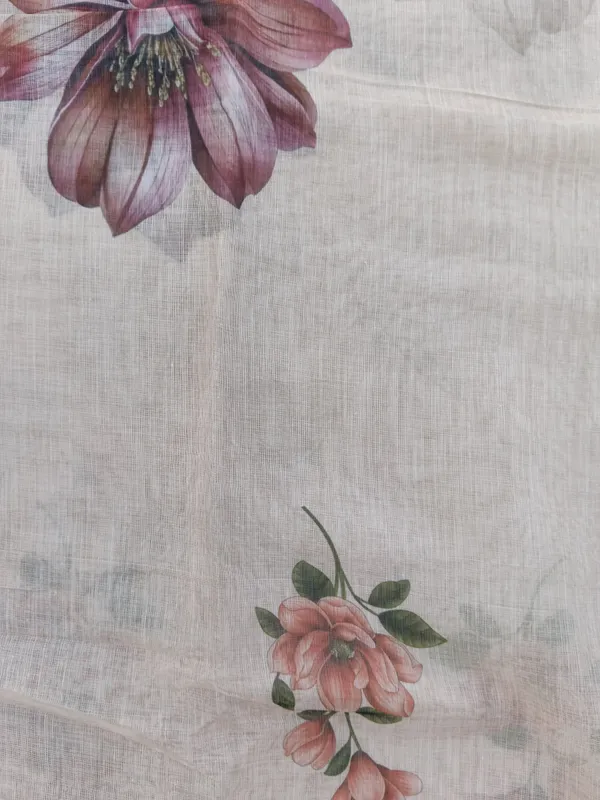 Pearl_Grey_Cotton_Floral_Saree_For_Women