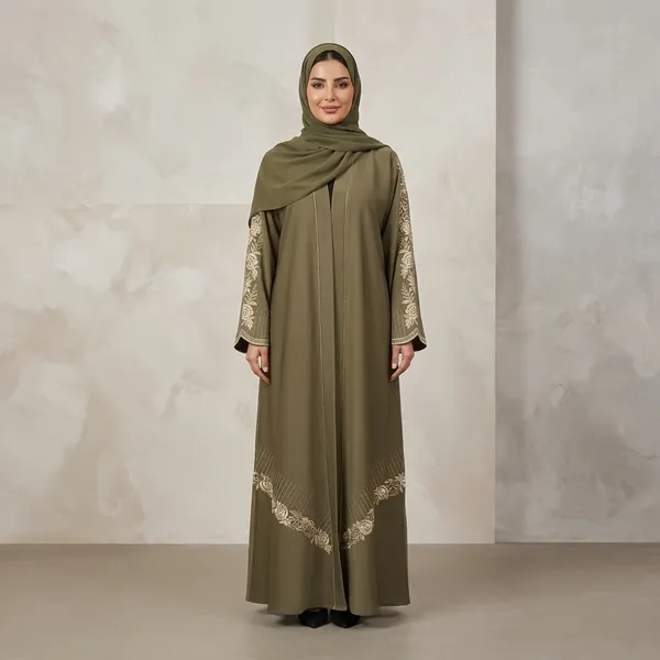 Olive_Green_Tik_Tok_Premium_Abaya_Daily_Wear_For_Women