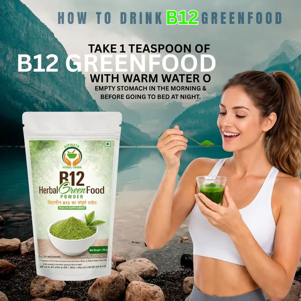 Moringa_Leaf_Powder_&_B12_Herbal_Green_Food_Powder_Combo_Pack_-_100G_Each_(Pack_Of_2)