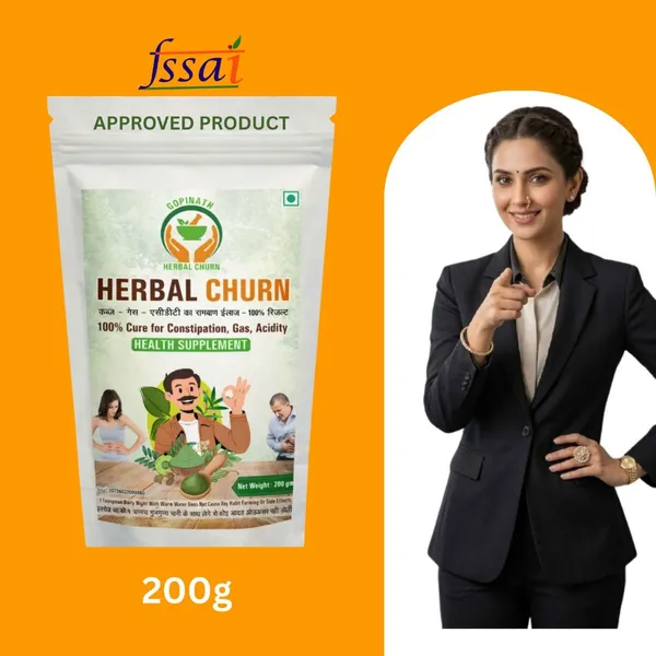 B12_Herbal_Green_Food_Powder_-_Natural_Nutritional_Supplement_(200G)_&_Herbal_Churn_-_Natural_Health_Supplement_For_Natural_Ayurvedic_Laxative_for_Constipation_Relief_|_Plant-Based_Herbal_Supplement,_Boosts_Energy_&_Digestion_&_Acidity_For_Men_&_WomeAnd_(200G)_(Combo_of_2)