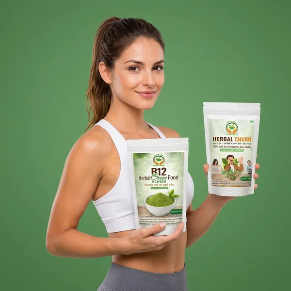 HERBAL_Churna_Powder,_200g_,_HERBAL_B12_Green_Food_Powder,200g_Natural_Ayurvedic_Laxative_for_Constipation_Relief_|_Plant-Based_Herbal_Supplement,_Boosts_Energy_&_Digestion_|_Plant_Based_Vitamin_B12_Supplement_(HERBAL_B12GreenFood_Powder)_|_Vitamin_B1,_B2,_B3,_B6,_B9,C_&_A_|_Boost_Energy_Level,_Good_For_Digestion_&_Stress,_For_Men_&_Women_Combo_400gm