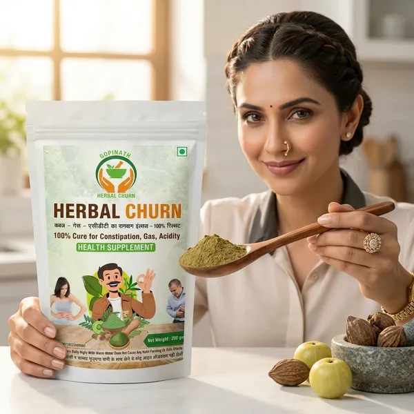 B12_Herbal_Green_Food_Powder_-_Natural_Nutritional_Supplement_(200G)_&_Herbal_Churn_-_Natural_Health_Supplement_For_Natural_Ayurvedic_Laxative_for_Constipation_Relief_|_Plant-Based_Herbal_Supplement,_Boosts_Energy_&_Digestion_&_Acidity_For_Men_&_WomeAnd_(200G)_(Combo_of_2)