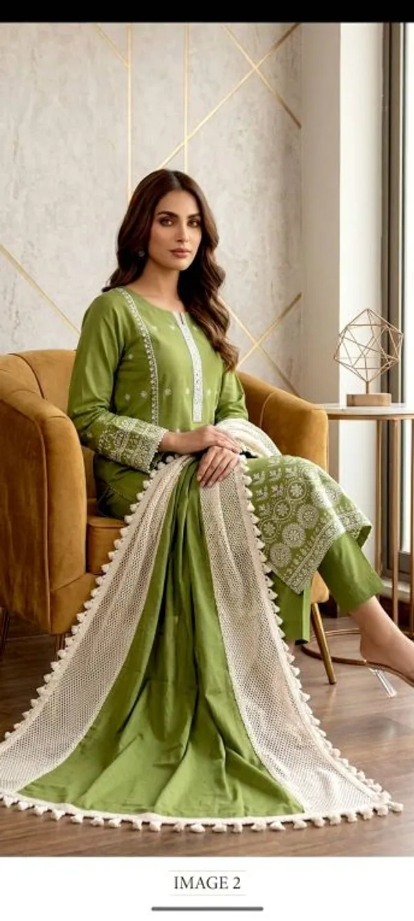 Green_Cotton_Straight_Fit_Kurti_Dupatta_For_Women