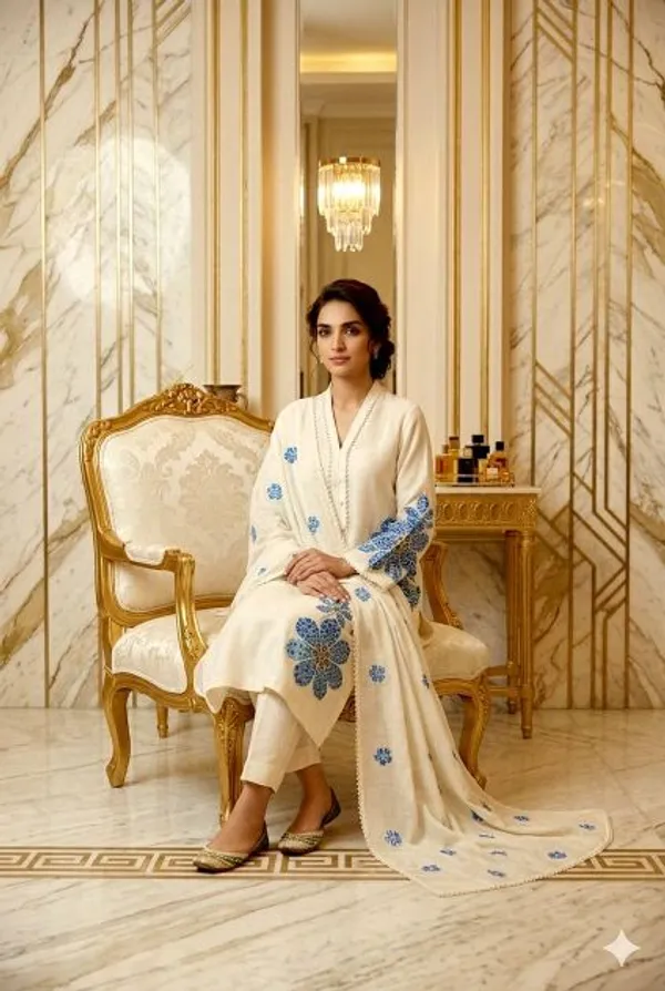 Off_White_And_Blue_Lilin_Printed_Kurti_Dupatta_For_Women