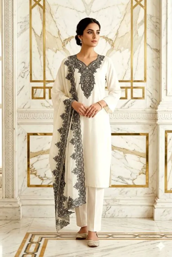 White_Chanderi_Embroidered_Kurti_For_Women