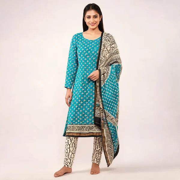 Unstiched_Multicolor_Soft_Cotton_Unstiched_Kurti_Set_With_Duppatta_For_Women