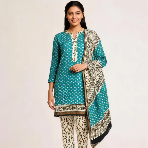 Unstiched_Multicolor_Soft_Cotton_Unstiched_Kurti_Set_With_Duppatta_For_Women