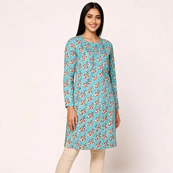 Unstiched_Multicolor_Soft_Cotton_Unstiched_Kurti_For_Women