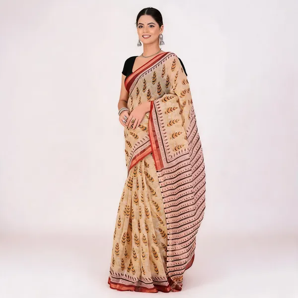 Multicolor_Soft_Cotton_Saree_For_Women