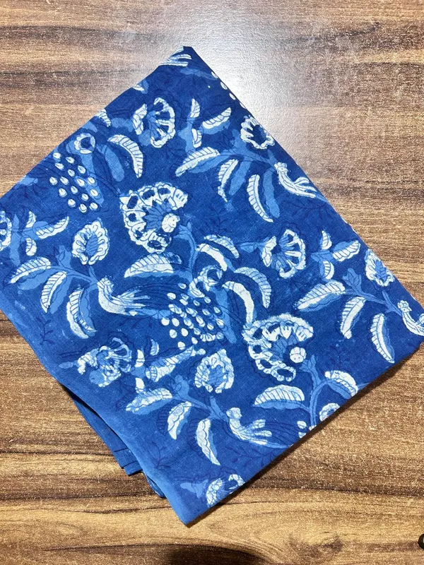 Unstiched_Blue_Soft_Cotton_Unstiched_Kurti_For_Women