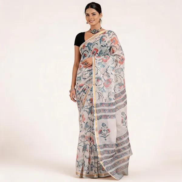 Multicolor_Soft_Cotton_Saree_For_Women