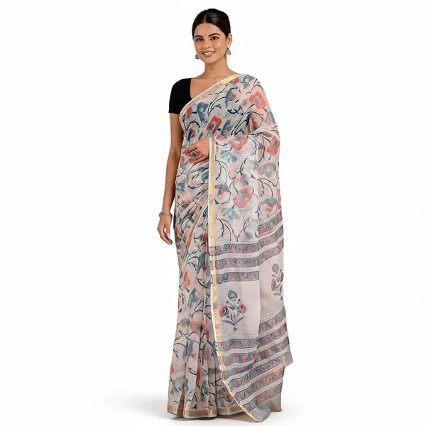 Multicolor_Soft_Cotton_Saree_For_Women