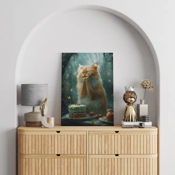 Fantasy_Praying_Cat_Canvas_Wall_Art
