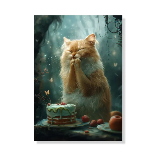 Fantasy_Praying_Cat_Canvas_Wall_Art
