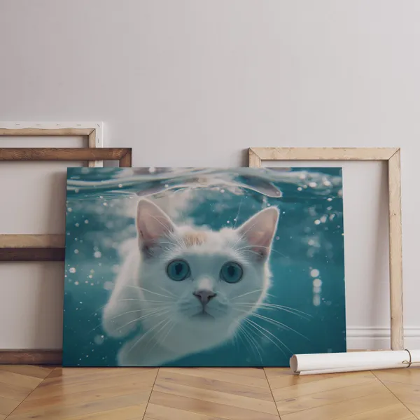 Blue_Eyes_Underwater_Cat_Canvas_Art