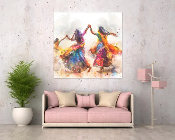 Colorful_Rajasthani_Folk_Dance_Canvas_Art