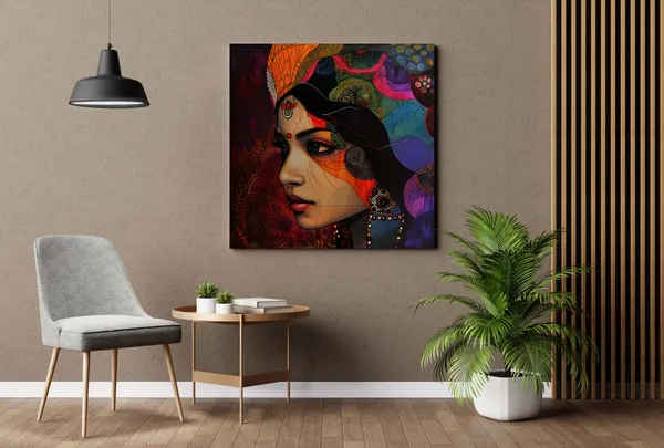 Mystical_Indian_Woman_Abstract_Canvas_Art