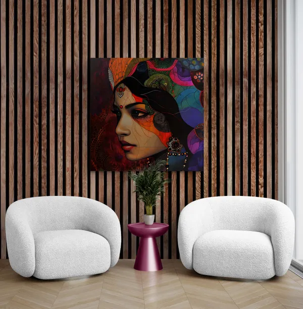 Mystical_Indian_Woman_Abstract_Canvas_Art