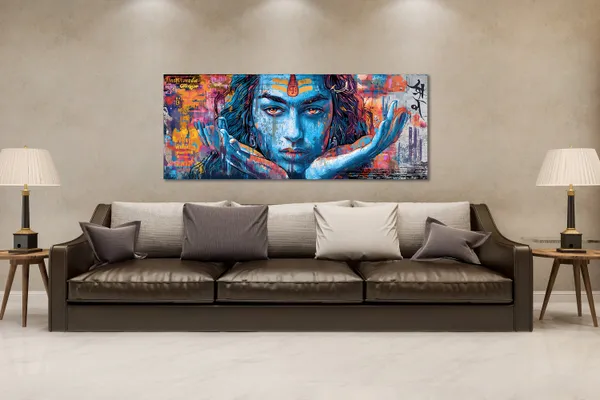 Abstract_Lord_Shiva_Pop_Art_Canvas