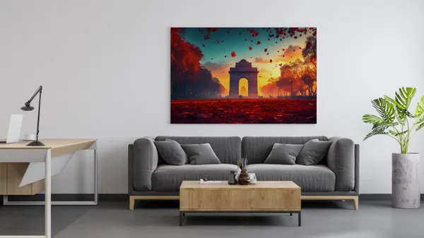 India_Gate_Autumn_Sunset_Canvas_Art