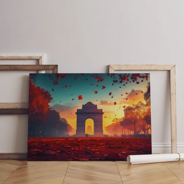 India_Gate_Autumn_Sunset_Canvas_Art