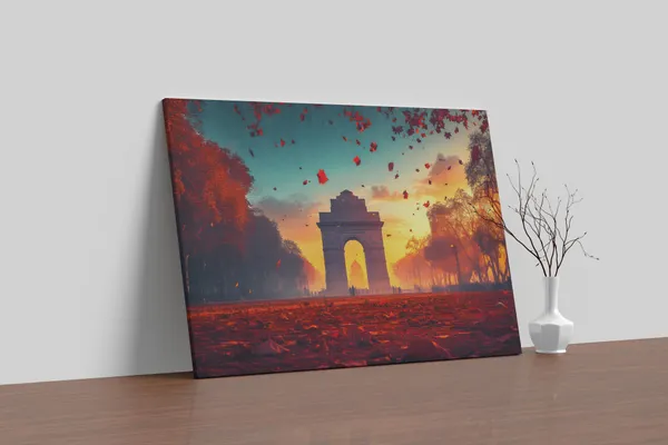 India_Gate_Autumn_Sunset_Canvas_Art