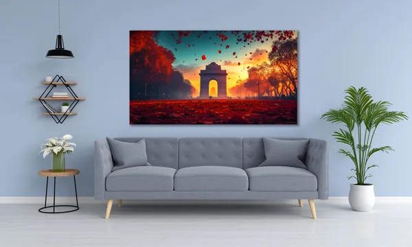India_Gate_Autumn_Sunset_Canvas_Art