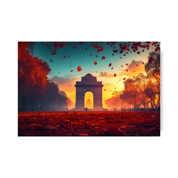 India_Gate_Autumn_Sunset_Canvas_Art