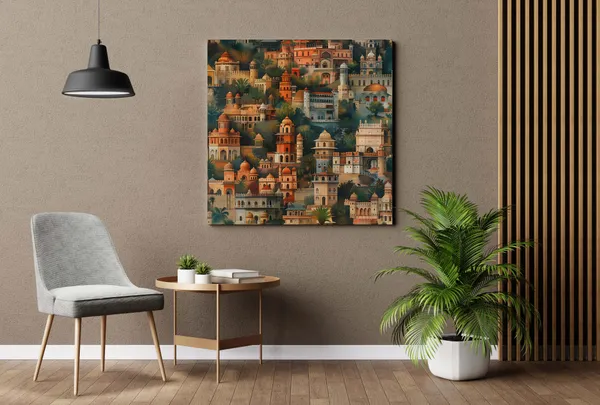 Indian_Heritage_Architecture_Collage_Canvas_Art