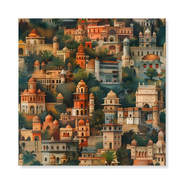 Indian_Heritage_Architecture_Collage_Canvas_Art
