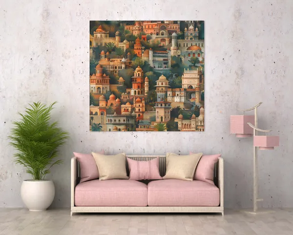 Indian_Heritage_Architecture_Collage_Canvas_Art