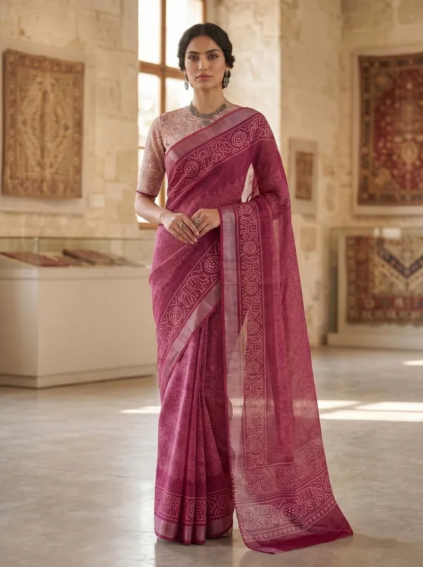 Magenta_Art_Silk_Cotton_Saree_with_Silver_Zari_Border_&_Digital_Print