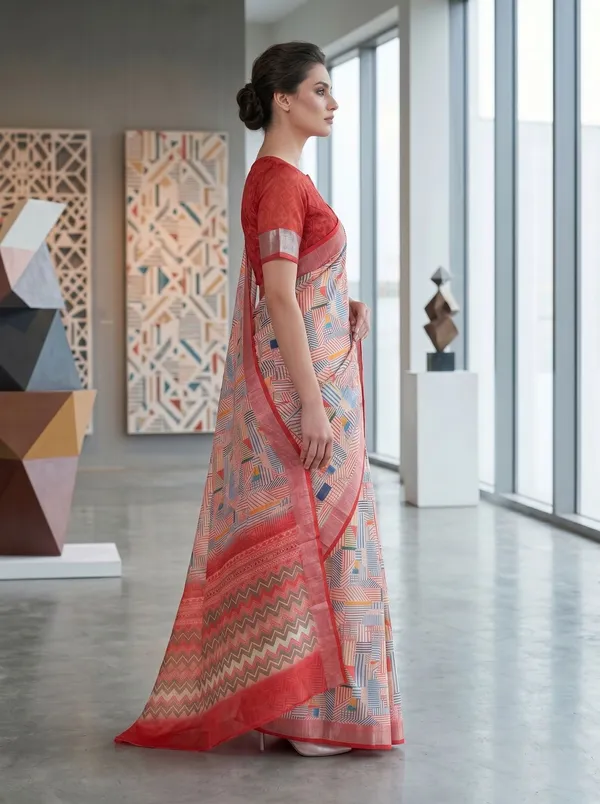 Pink_Multi_Art_Silk_Cotton_Digital_Printed_Saree_with_Silver_Zari_Border
