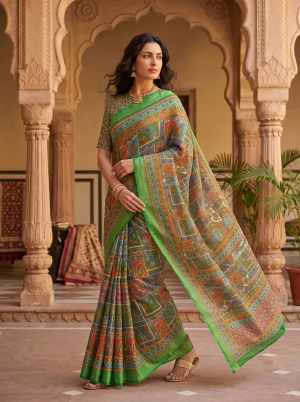 Multi_Color_Digital_Printed_Art_Silk_Cotton_Saree_with_Silver_Zari_Border