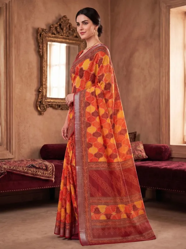 Multi-Color_Digital_Printed_Art_Silk_Cotton_Saree_with_Silver_Zari_Border