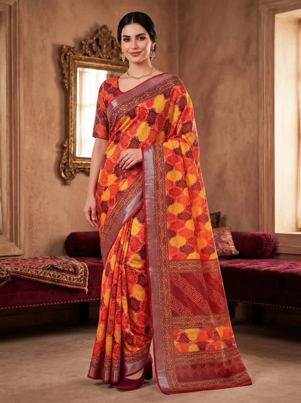 Multi-Color_Digital_Printed_Art_Silk_Cotton_Saree_with_Silver_Zari_Border